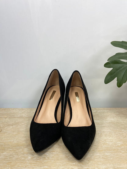 BUONAROTTI.Stilettos negros antelina T.38 (Tara)