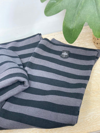 LE PHARE.Pack gorro y bufanda rayas grises