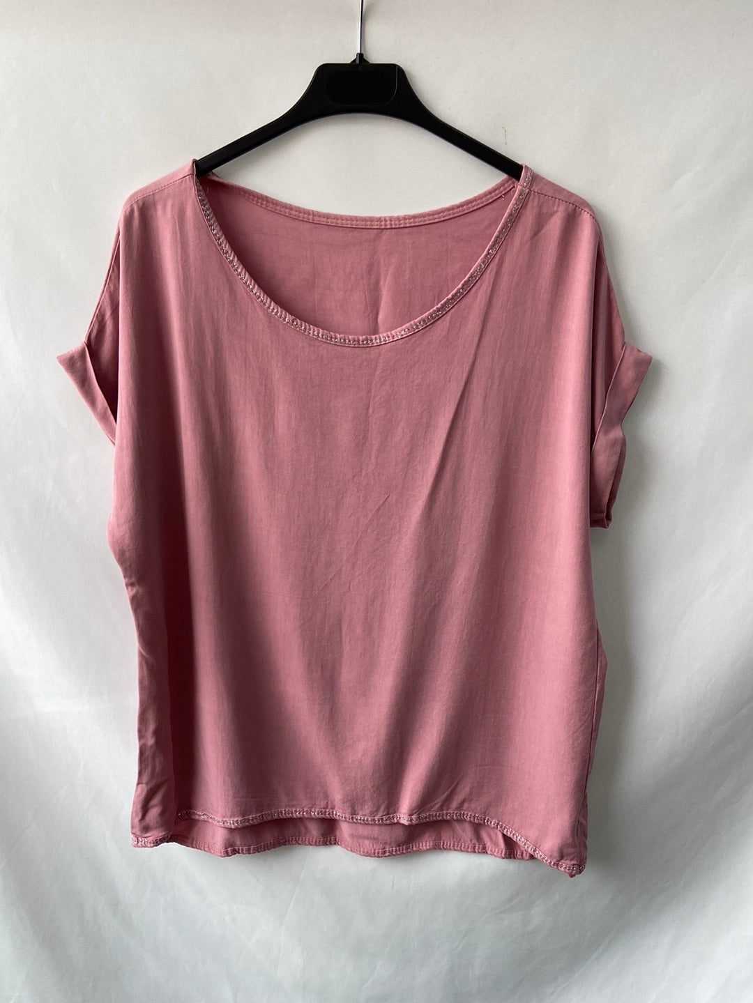 OTRAS.Blusa rosa fluida TU(M)
