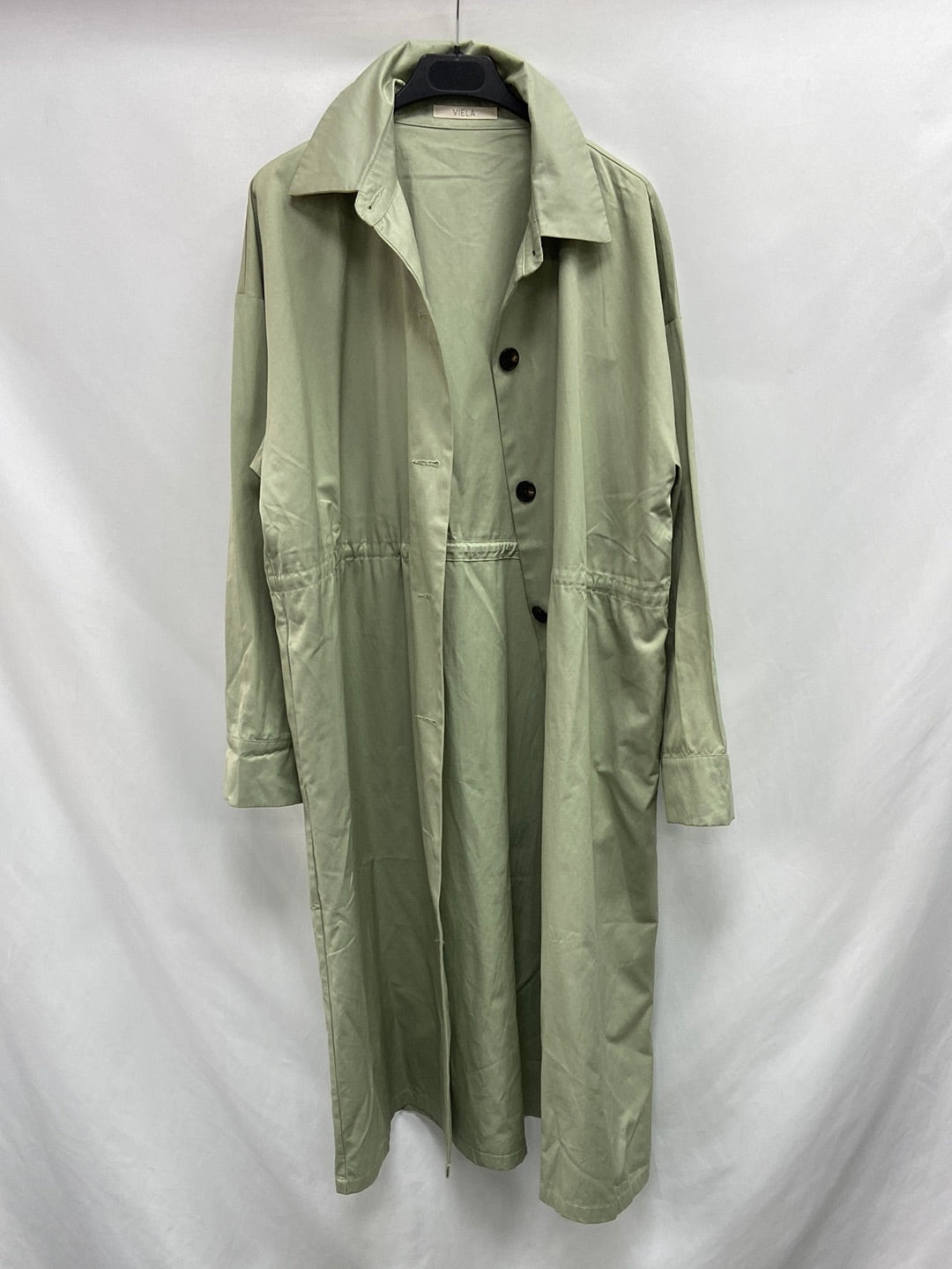 VIELA.Trench verde largo T.S/M