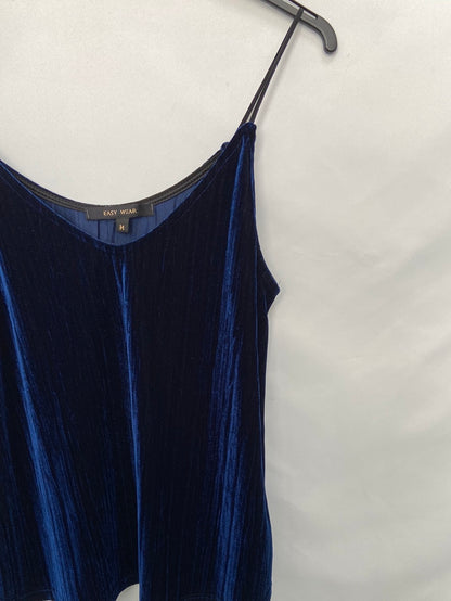 EASY WEAR.Top lencero azul terciopelo T.M