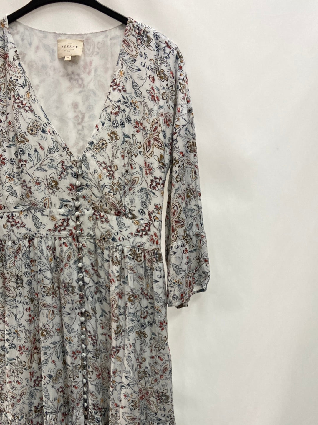SÉZANE. Long floral dress S.34