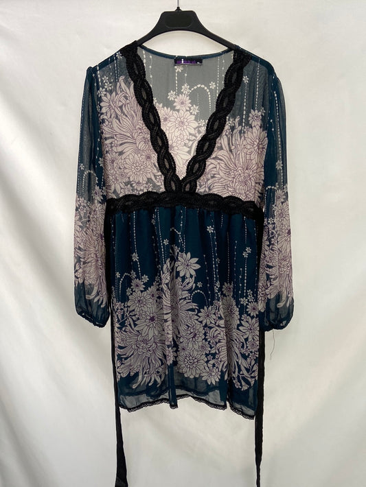 MINA UK. Sheer blouse/short dress TM/L