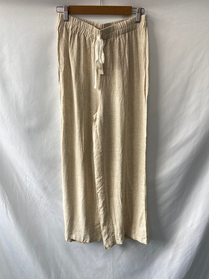 SHEIN.Pantalones de Lino beiges T.M
