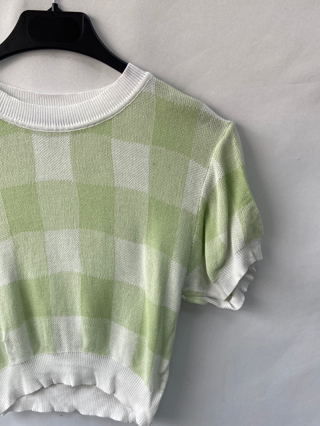 SHEIN.Top punto cuadros  T.xs-s