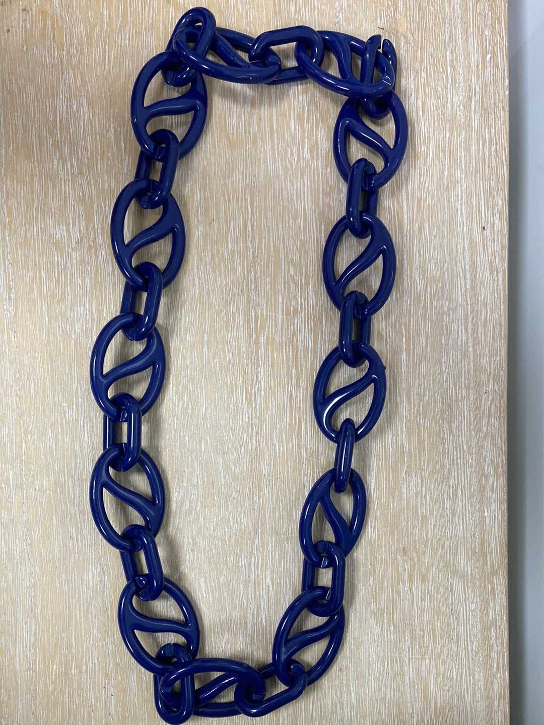 OTHERS.Blue maxi link necklace