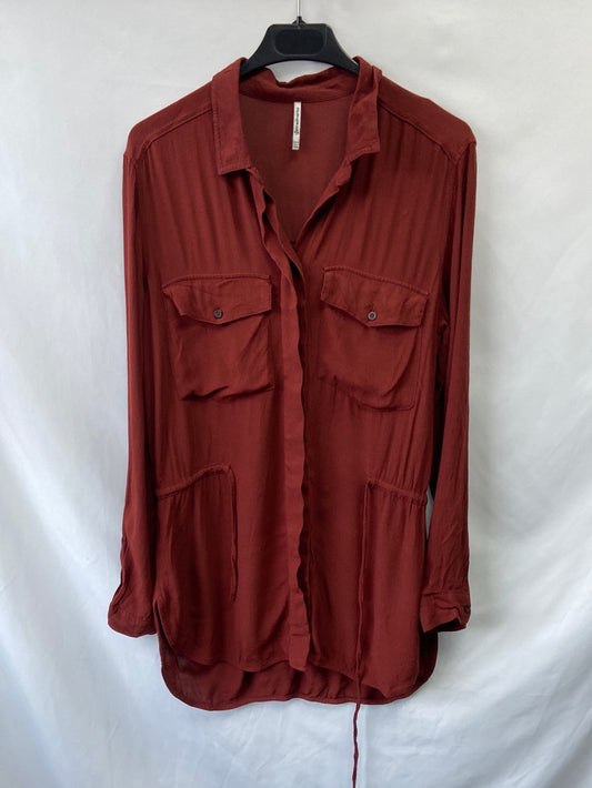 STRADIVARIUS.Blusa color teja T.m