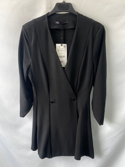 Blazer Zara Mono Corto Negro Negro Estilo Vestido – Hibuy Market