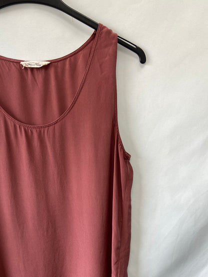 AMERICAN VINTAGE.Vestido/top largo seda camiseta T.m