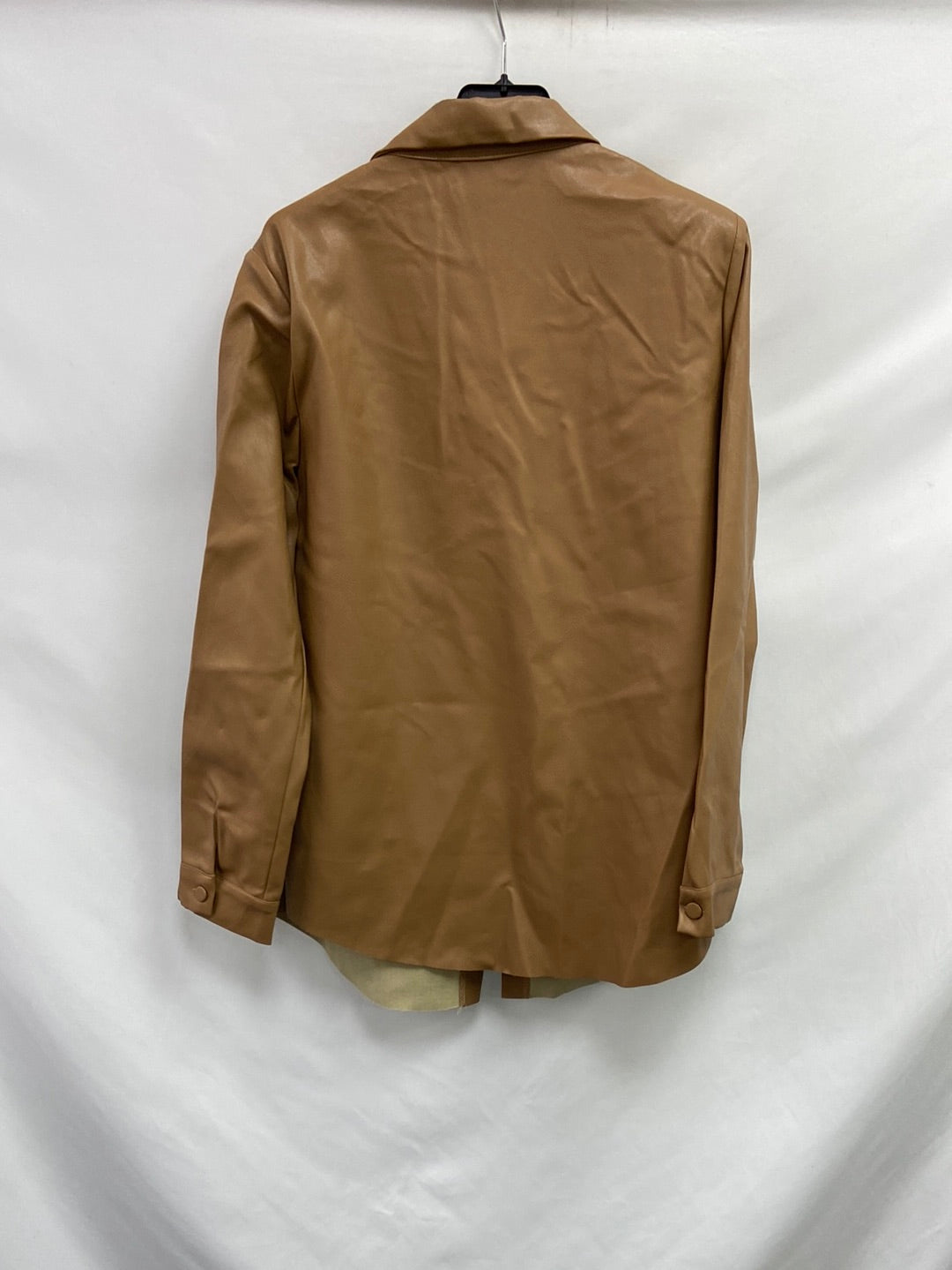 LOAVIES.Sobrecamisa/chaqueta polipiel camel T.m