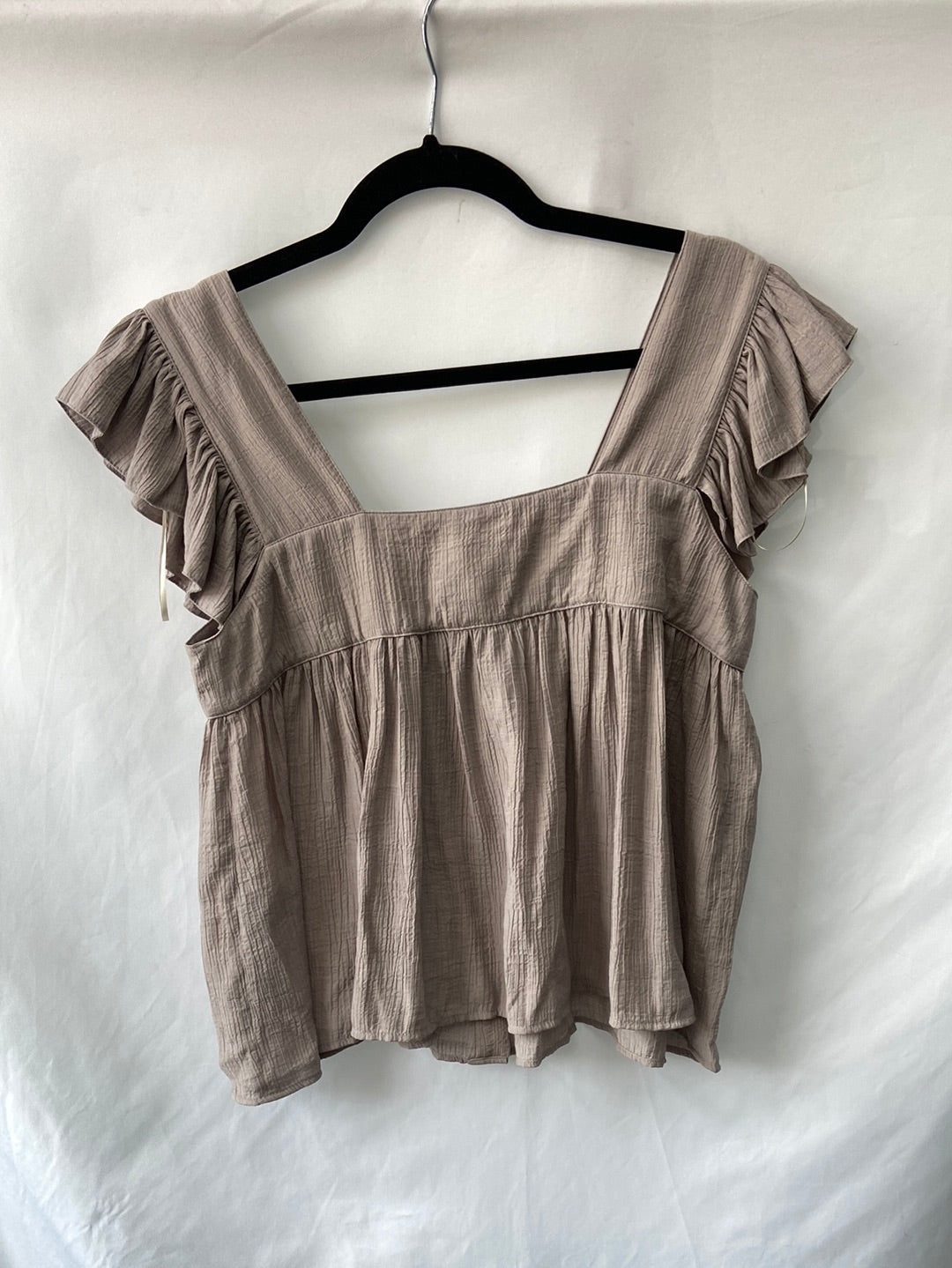 ZARA.Top beige grisáceo T.M