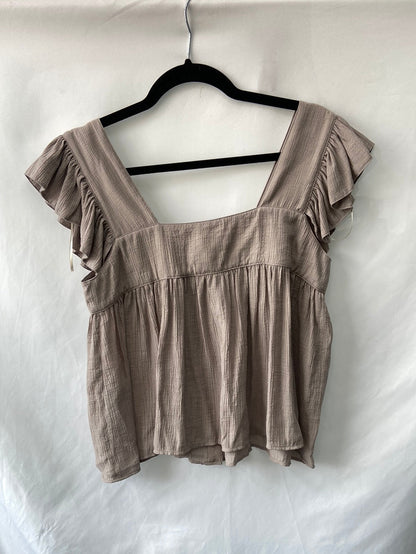 ZARA.Top beige grisáceo T.M