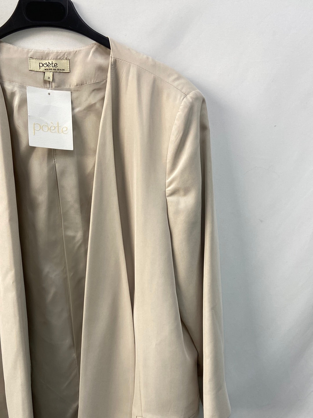 POÈTE.Blazer beige T.3 (L)