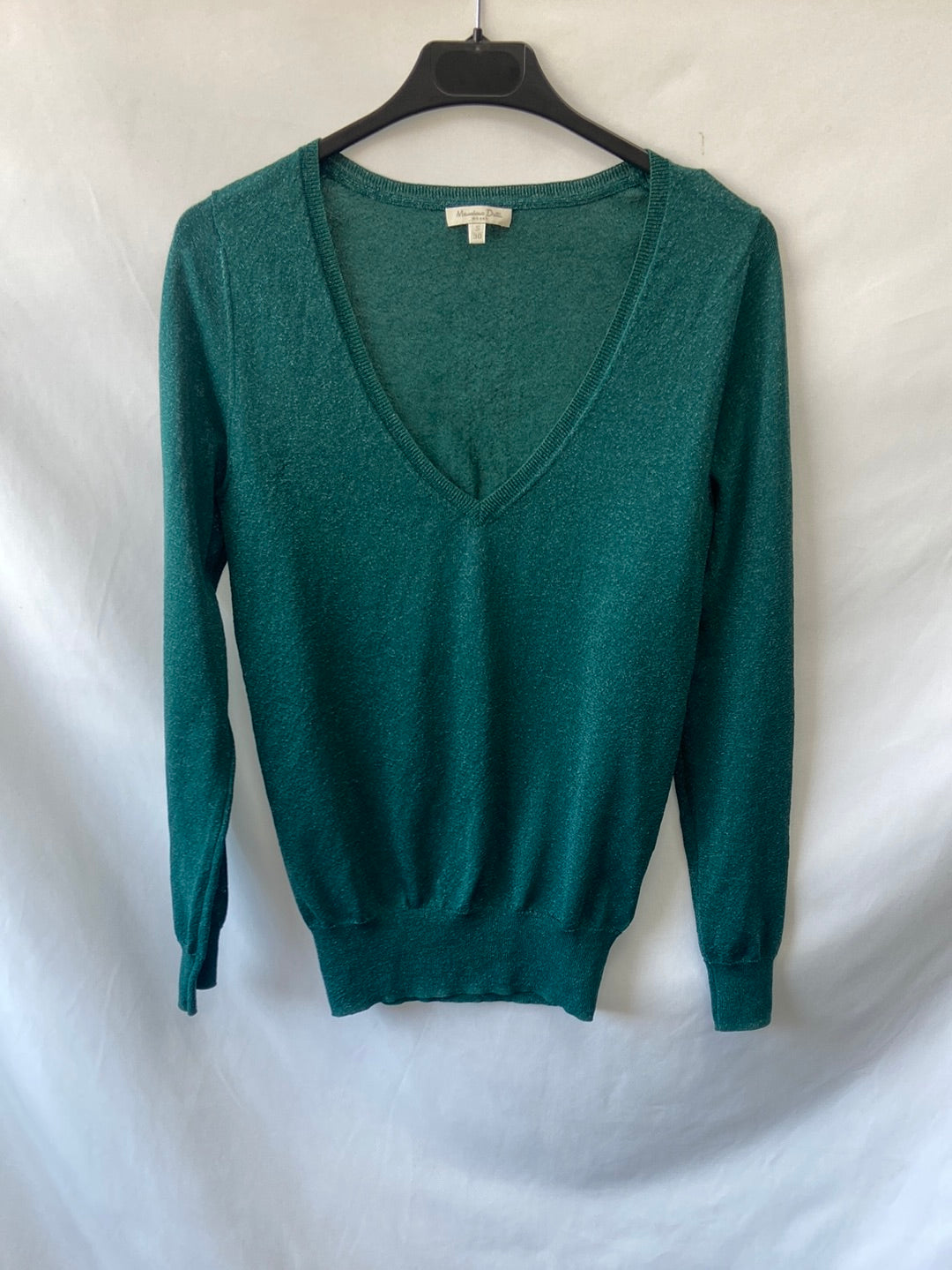 MASSIMO DUTTI.Green bright jersey Ts