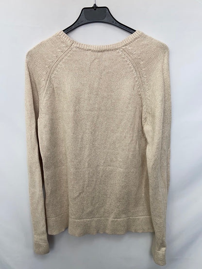 GAP.Jersey beige hilos plateados T.s