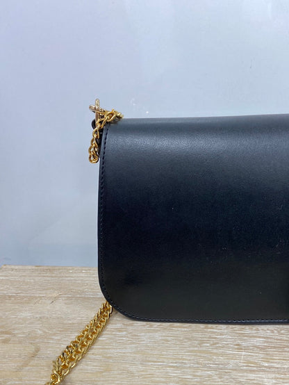 YKK.Bolso negro doble solapa intercambiable