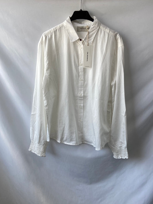 THINKING MU. Camisa blanca puños T.s