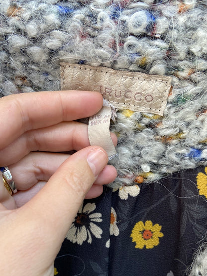 TRUCCO.Abrigo gris textura jaspeado T.M