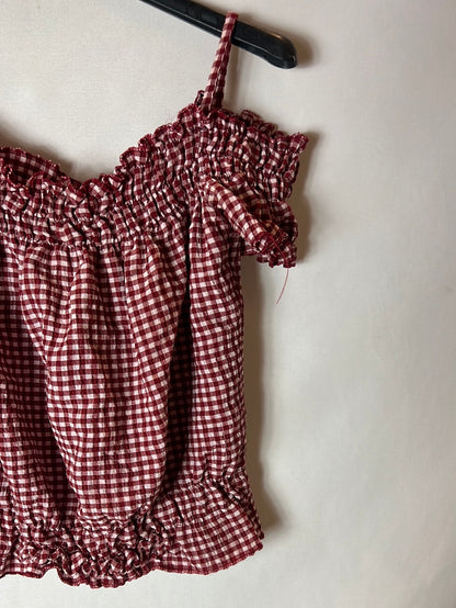 SENSATIONS POUR ELLE. Top cuadros vichí T.s