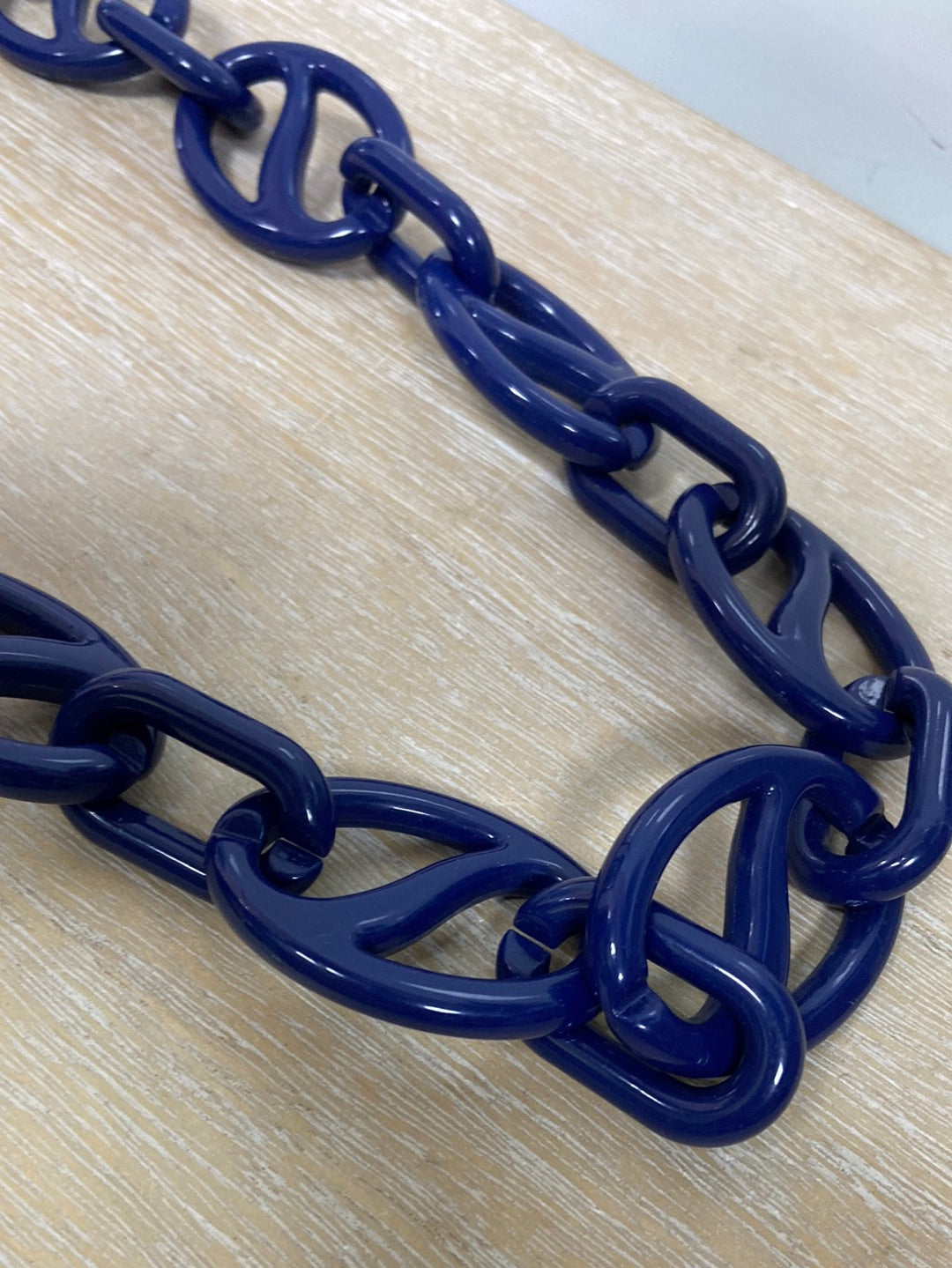 OTHERS.Blue maxi link necklace