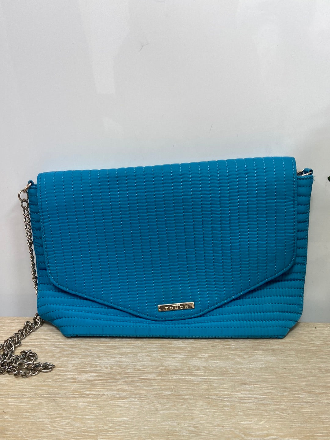 MANGO.Bolso azul textura