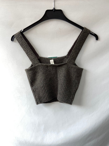 H&M.Croptop gris T.xs