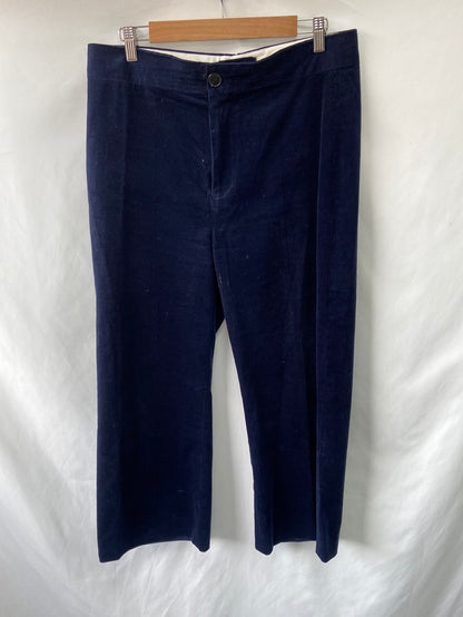 ZARA.Pantalones culotte micropana azules T.L