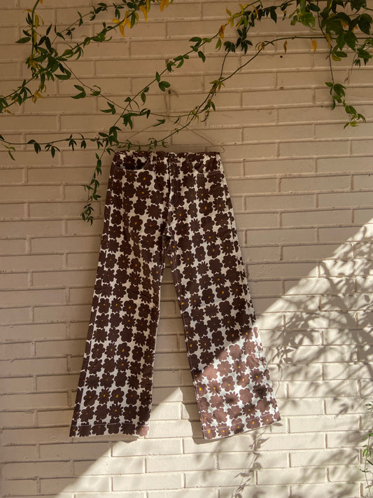 Pantalón culotte flores T.s