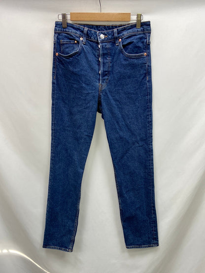 ZARA.Pantalones vaqueros rectos botones T.38