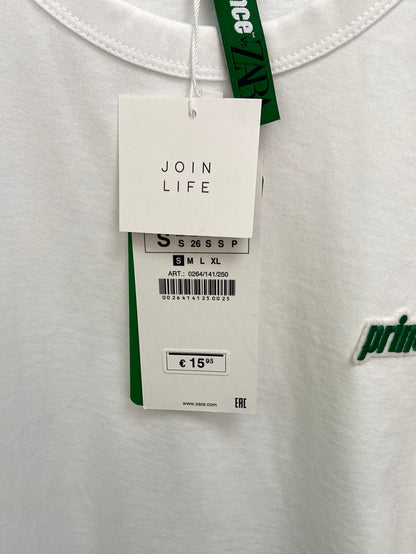 ZARA.Camiseta blanca básica  T.s prince