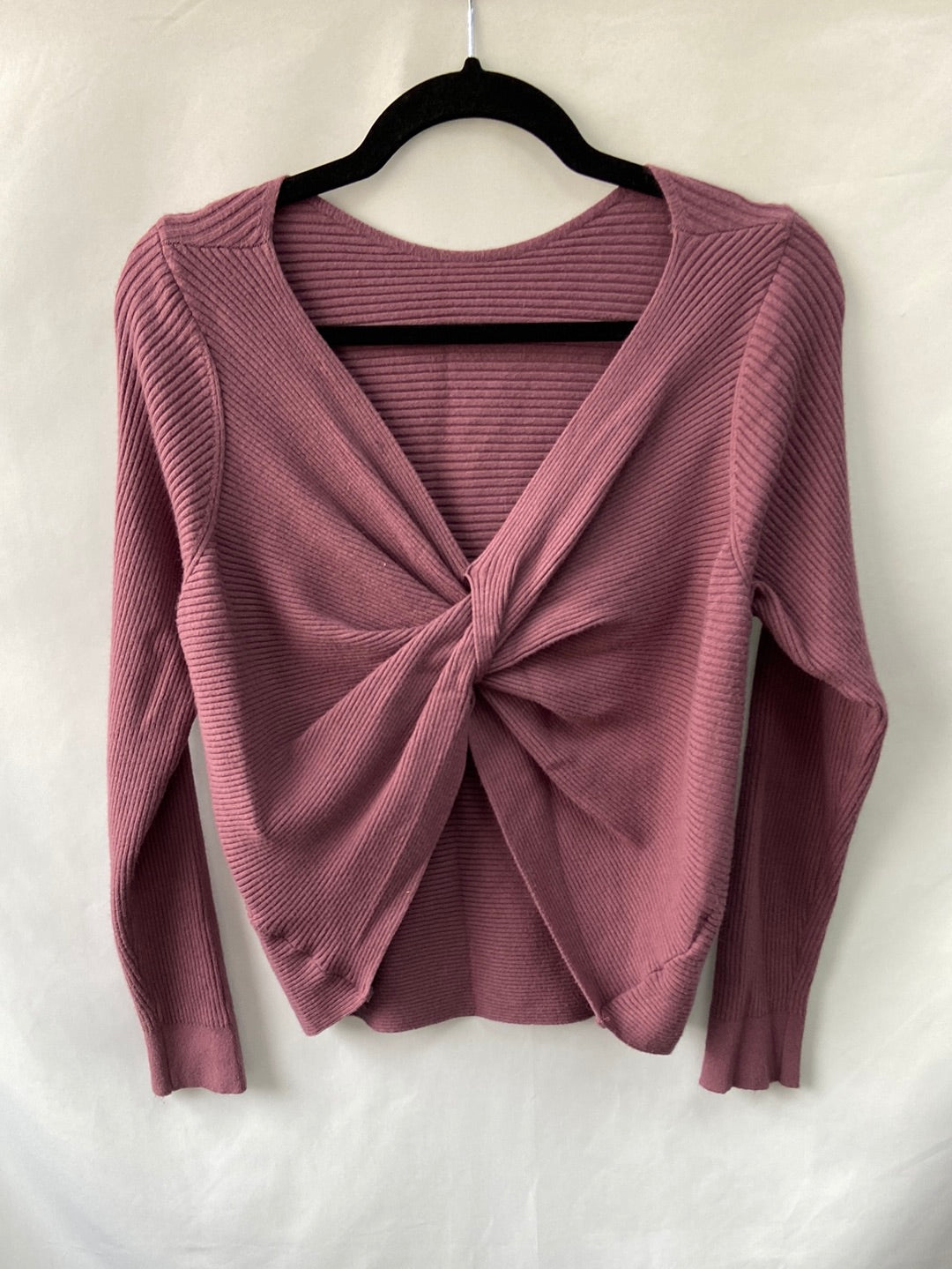 OTRAS.Jersey punto canalé morado T.L