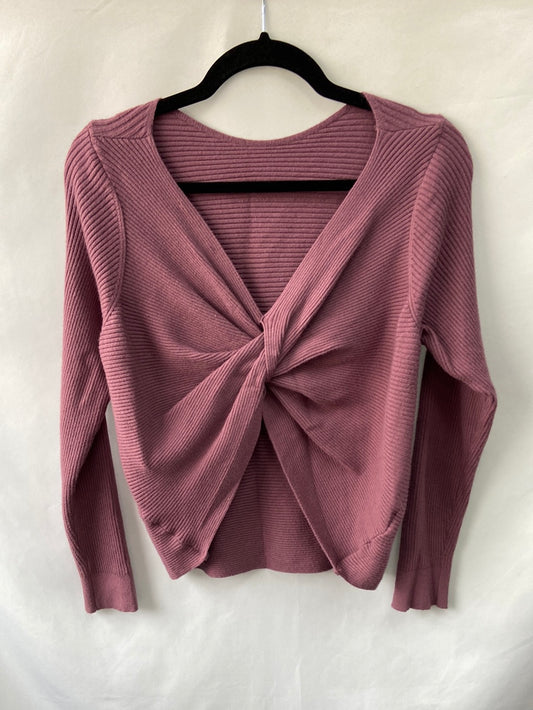 OTRAS.Jersey punto canalé morado T.L