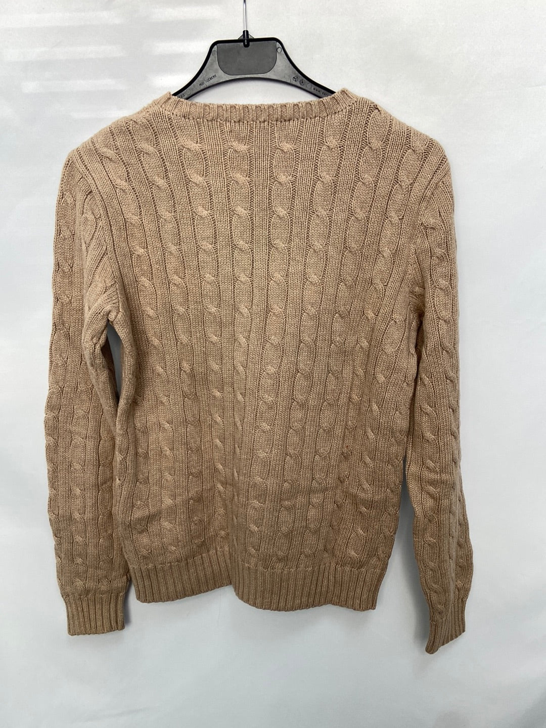 RALPH LAUREN.Jersey beige ochos T.m
