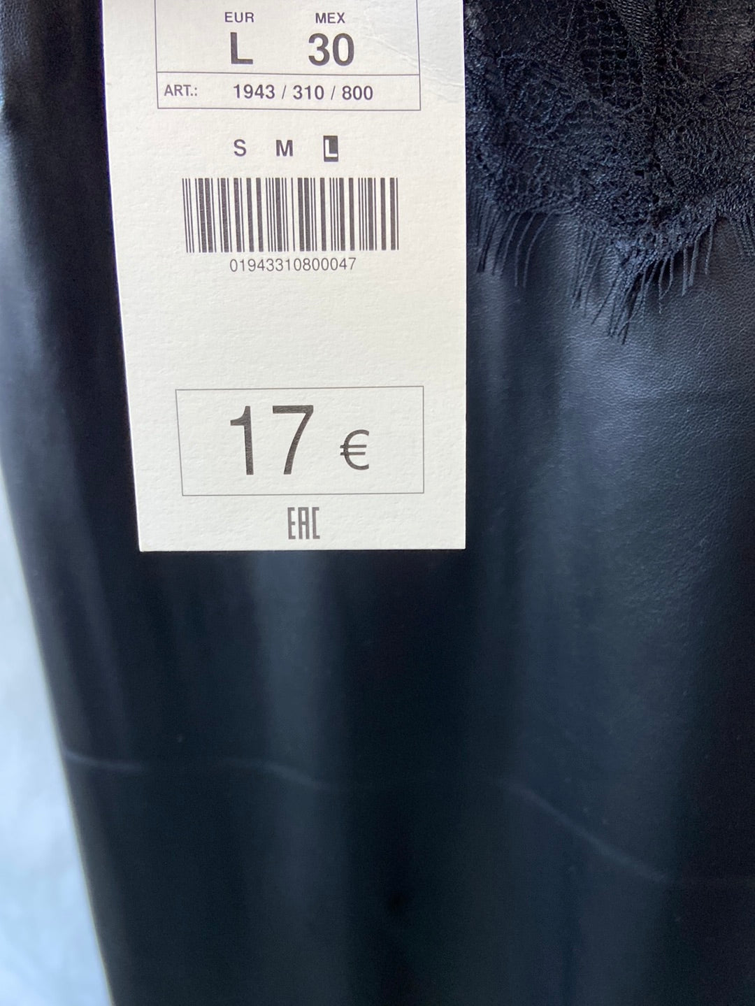 LEFTIES.Vestido lencero polipiel T.L