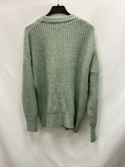 INDEFEIR.Green buttoned cardigan TL