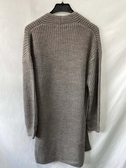 MANGO.Cardigan gris largo T.M