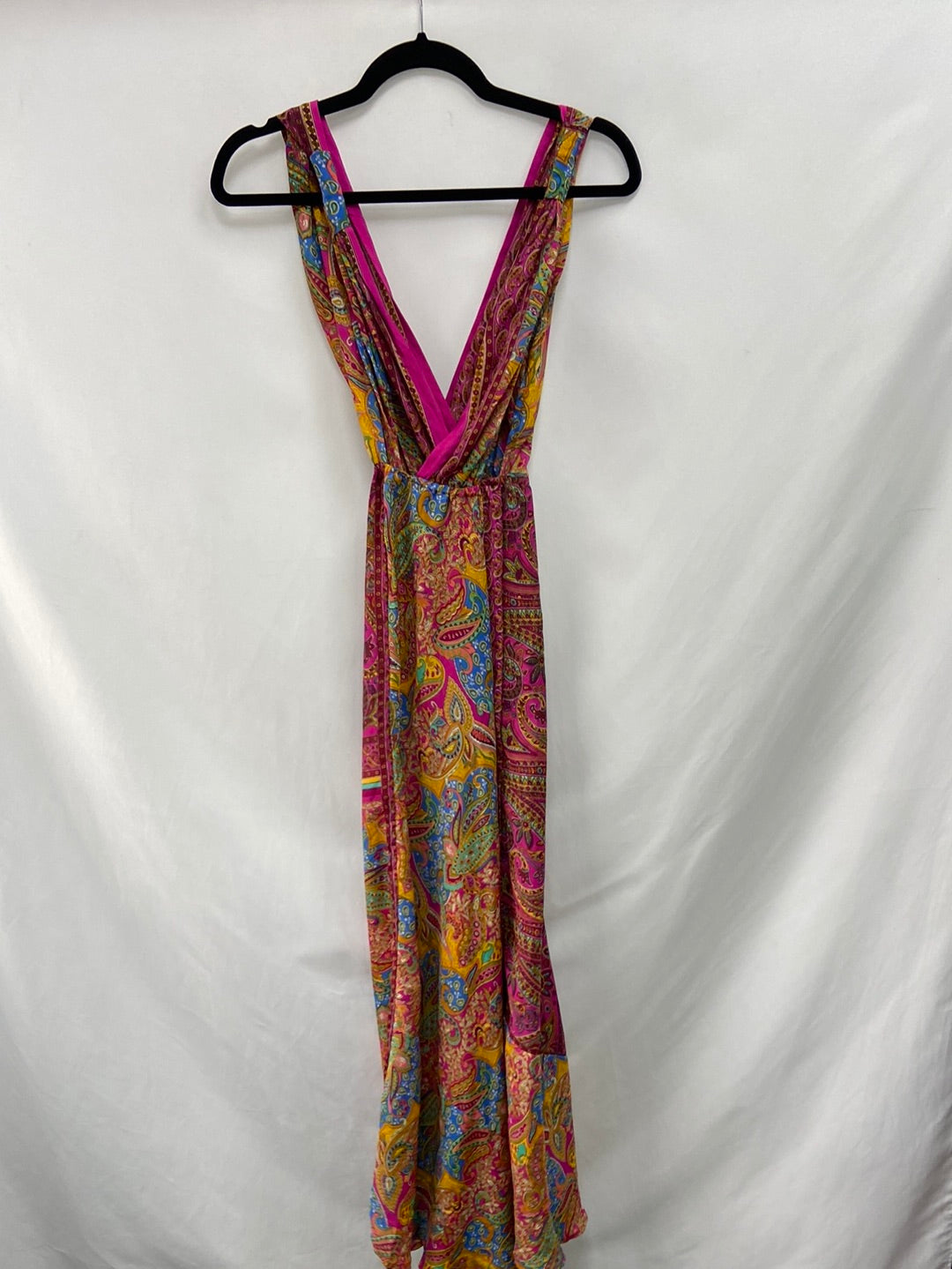 BUGANVILIA SHOP.Vestido largo fluido estampado T.S/M