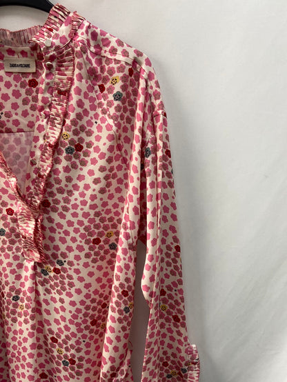ZADIG&amp;VOLTAIRE. Asymmetrical printed short dress, size XS