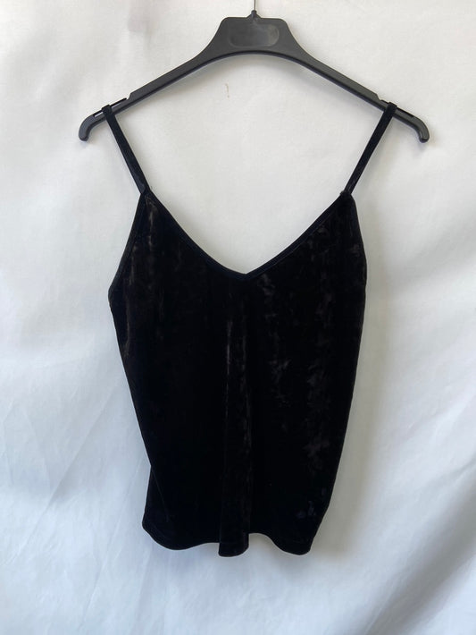 BROWNIE.Top negro terciopelo TU (S)