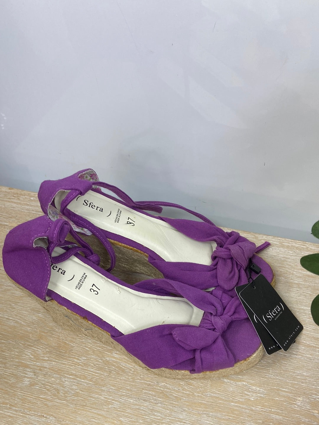 SFERA.Cuñas esparto moradas T.37