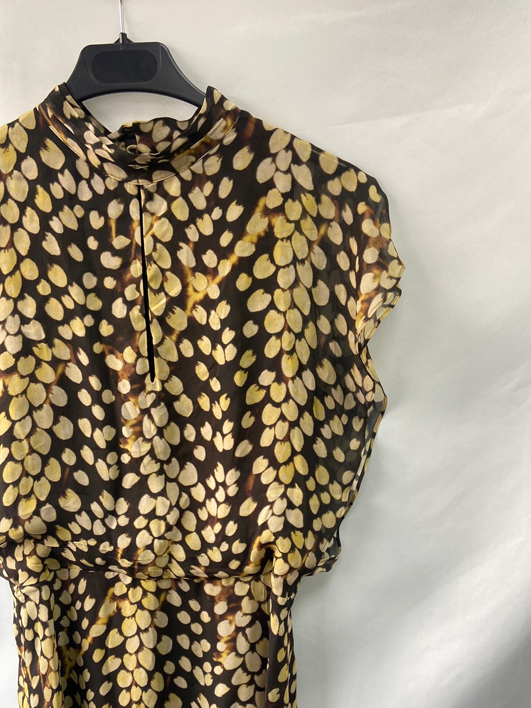 MASSIMO DUTTI.Vestido largo estampado T.36