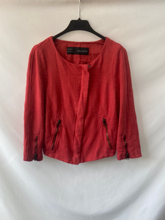 ZARA. Cazadora lino T. M