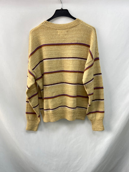 ISABEL MARAN ÉTOILE.Jersey beige rayas T.38