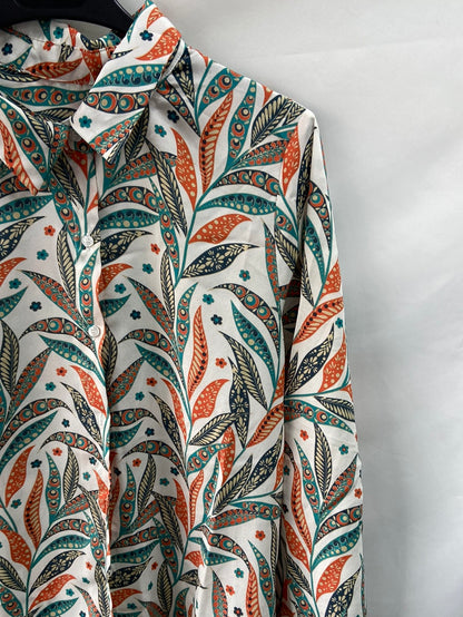 OTHERS.TU leaf print shirt (s/m)