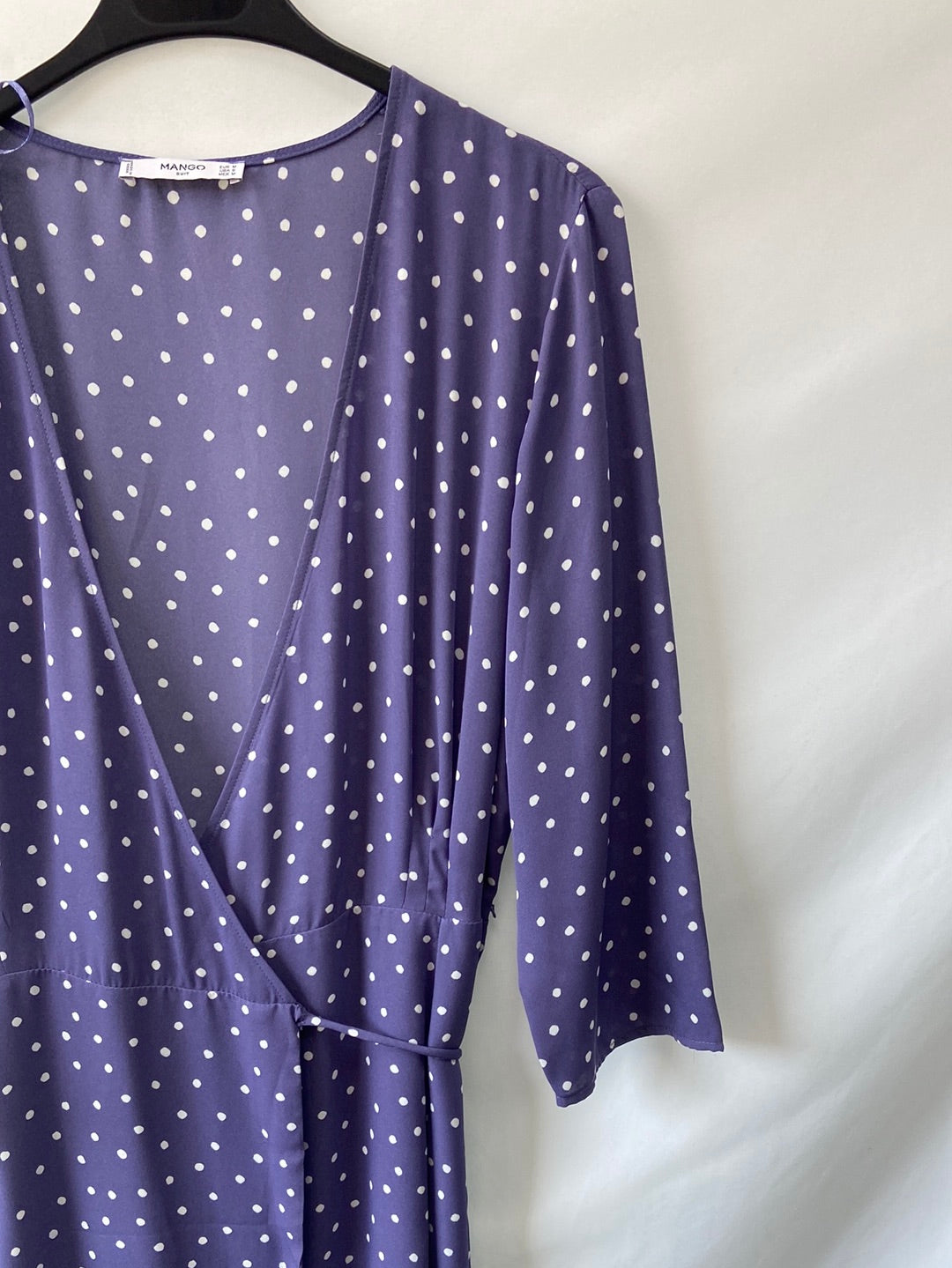 MANGO. Long polka dot dress TM