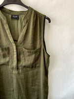 VILA CLOTHES. Blusa verde  T.s
