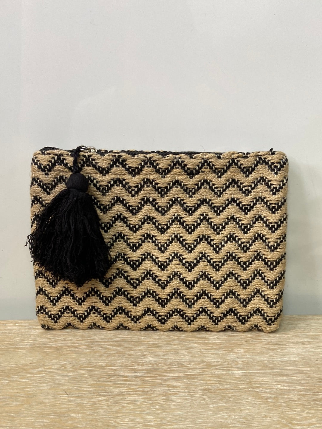 LEFTIES.Cartera de mano rafia