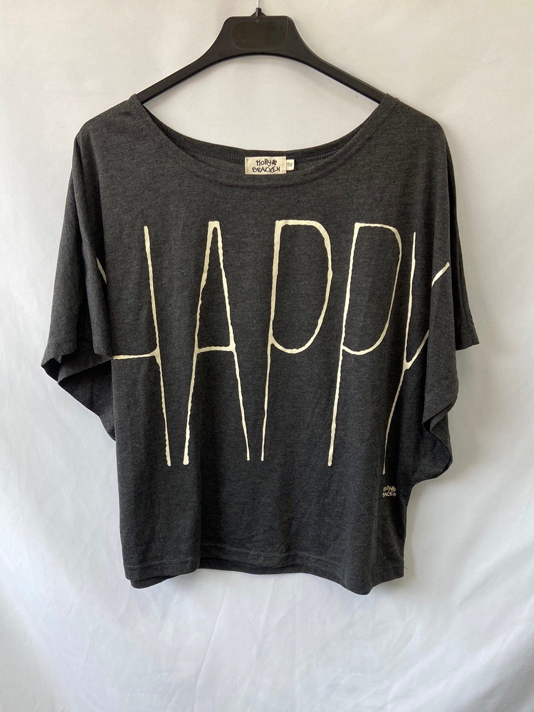 MOLLY BRACKEN.Camiseta amplia gris TU (s,m,l)