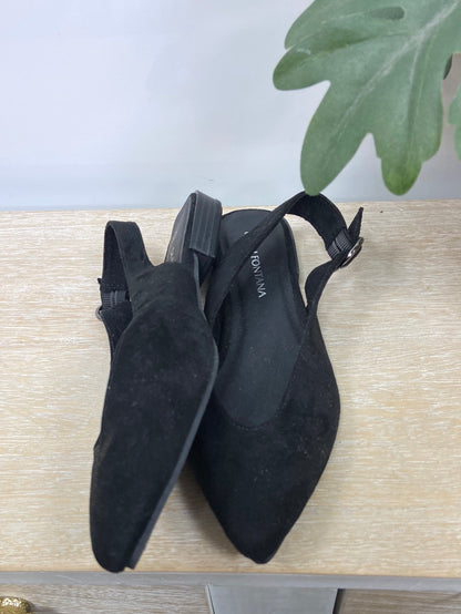 DIFONTANA.Bailarinas negras destalonadas T.37