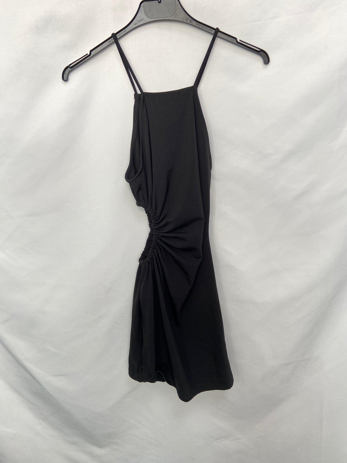 PULL&amp;BEAR.Black mini dress with TS opening